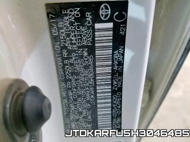 JTDKARFU5H3046485 фото 2