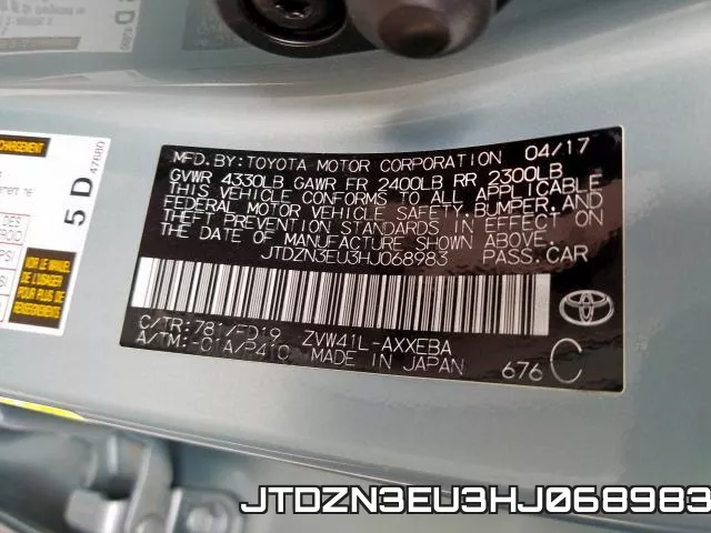 JTDZN3EU3HJ068983 фото 2