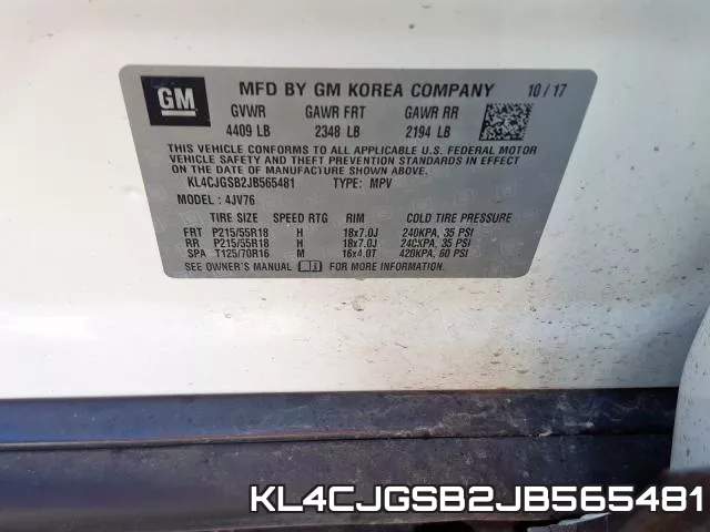 KL4CJGSB2JB565481 фото 2