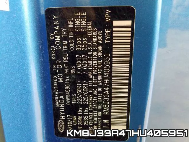 KM8J33A47HU405951 фото 2