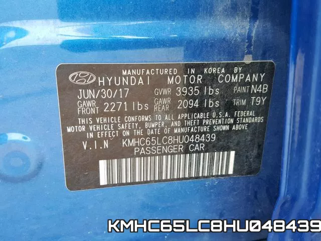 KMHC65LC8HU048439 фото 2