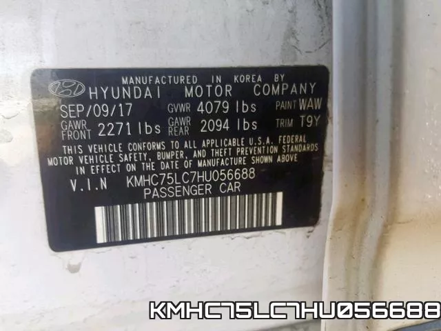 KMHC75LC7HU056688 фото 2