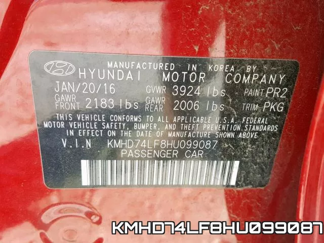 KMHD74LF8HU099087 фото 2