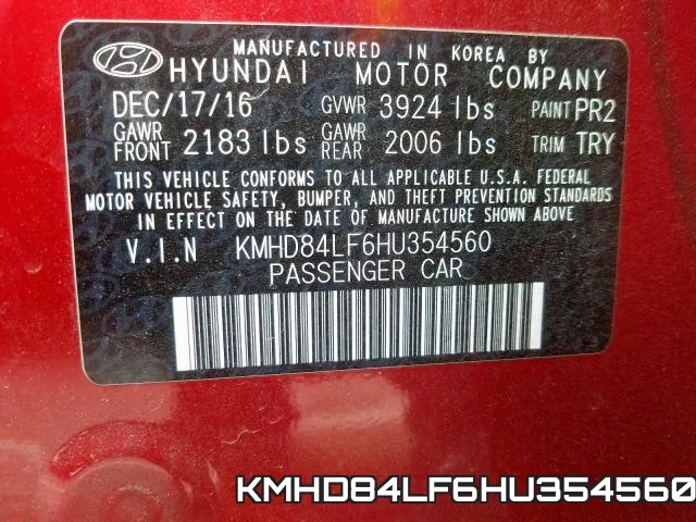 KMHD84LF6HU354560 фото 2
