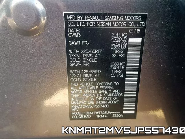 KNMAT2MV5JP557430 фото 2
