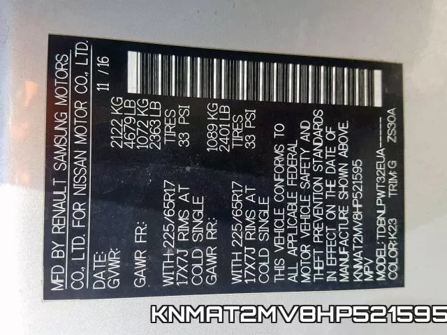 KNMAT2MV8HP521595 фото 2