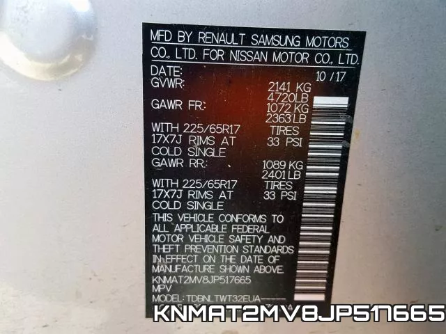 KNMAT2MV8JP517665 фото 2