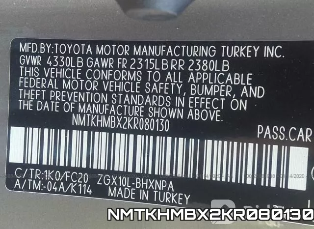 NMTKHMBX2KR080130 фото 10