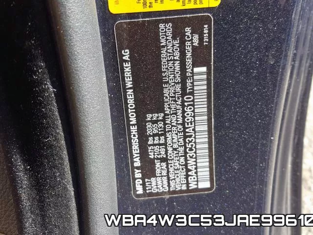 WBA4W3C53JAE99610 фото 2