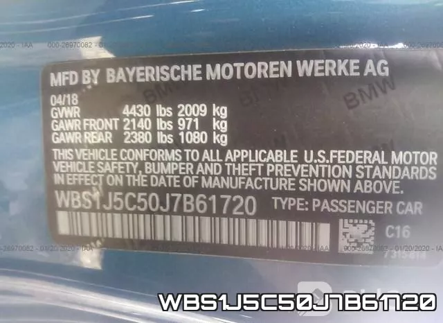 WBS1J5C50J7B61720 фото 10