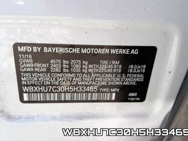 WBXHU7C30H5H33465 фото 2