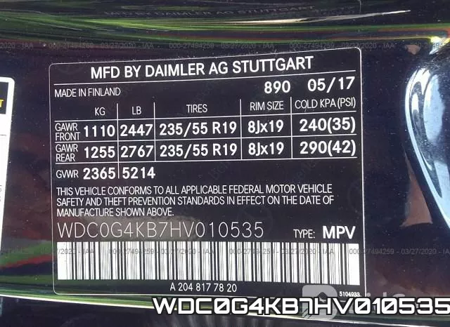 WDC0G4KB7HV010535 фото 10