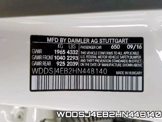 WDDSJ4EB2HN448140 фото 2