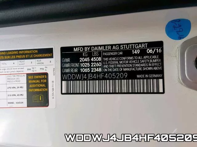 WDDWJ4JB4HF405209 фото 2