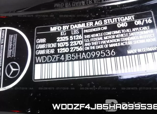 WDDZF4JB5HA099536 фото 10