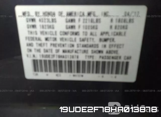 19UDE2F78HA013878 фото 10