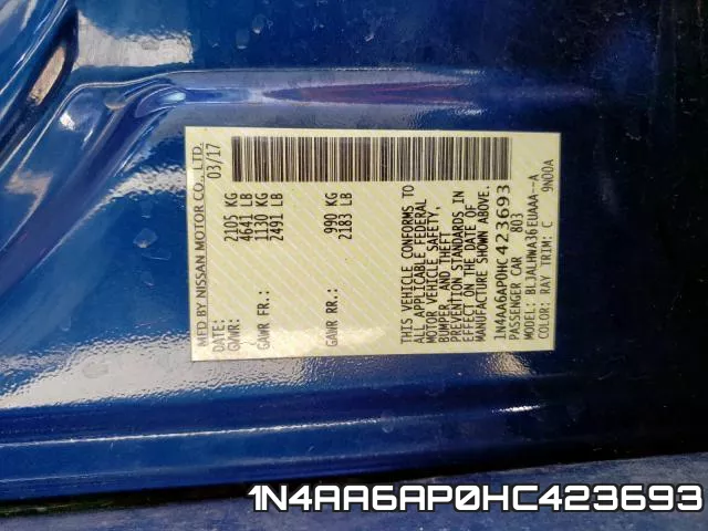 1N4AA6AP0HC423693 фото 2