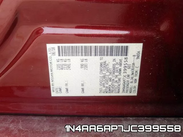1N4AA6AP7JC399558 фото 2