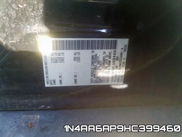 1N4AA6AP9HC399460 фото 2
