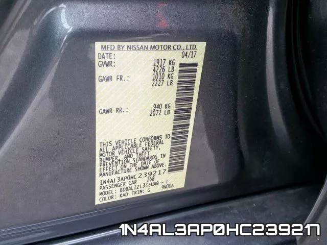 1N4AL3AP0HC239217 фото 2