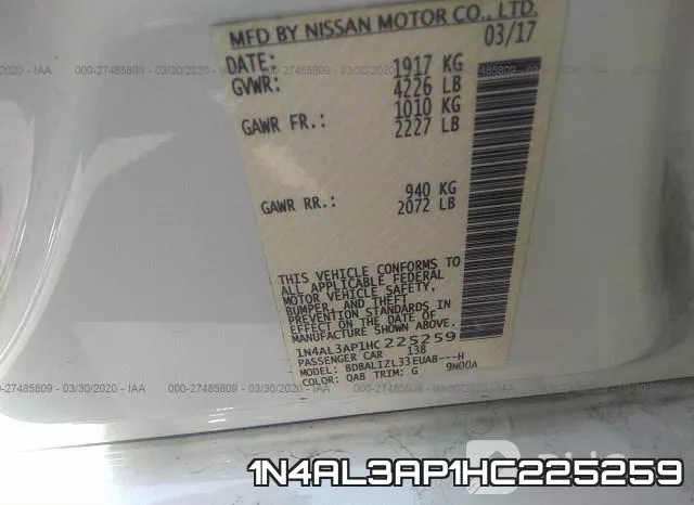 1N4AL3AP1HC225259 фото 10