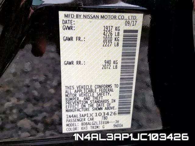 1N4AL3AP1JC103426 фото 2