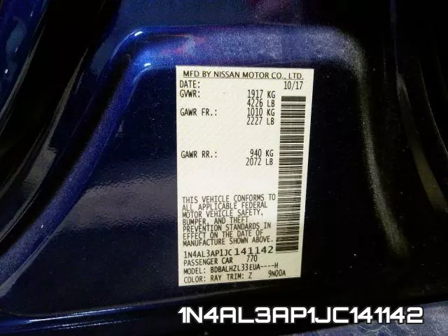 1N4AL3AP1JC141142 фото 2