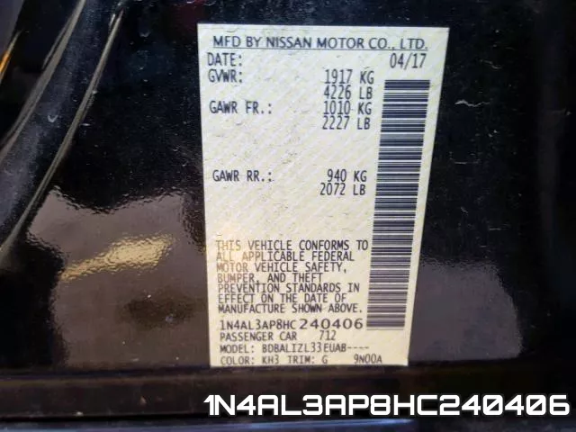 1N4AL3AP8HC240406 фото 2