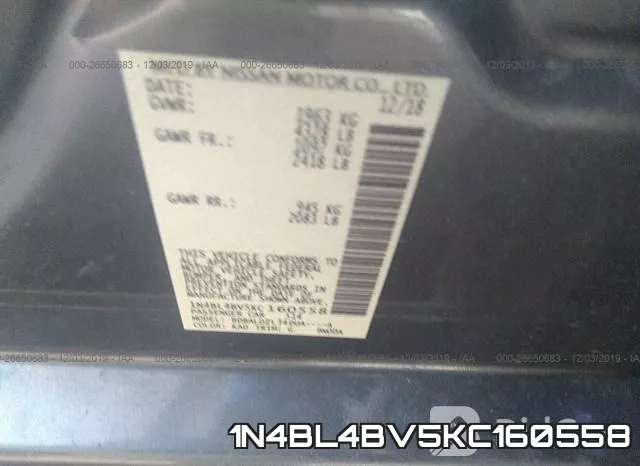 1N4BL4BV5KC160558 фото 10