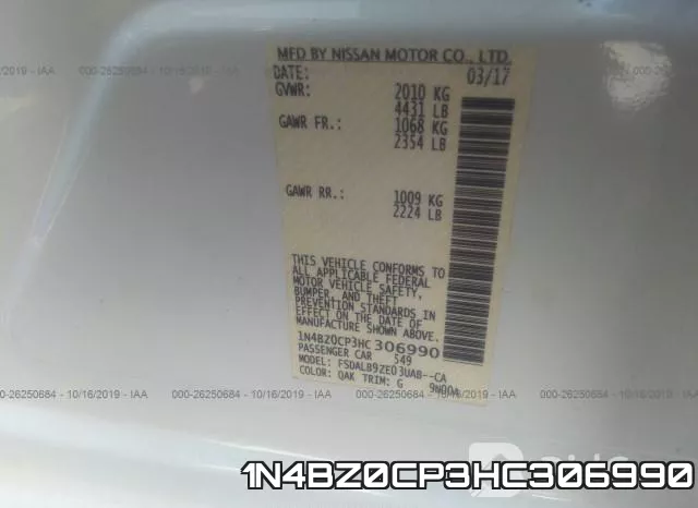 1N4BZ0CP3HC306990 фото 10