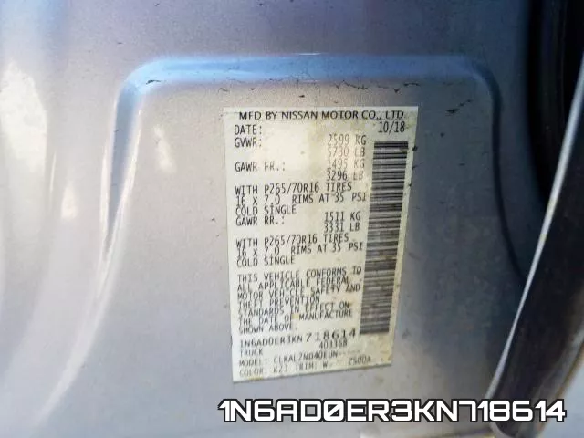 1N6AD0ER3KN718614 фото 2