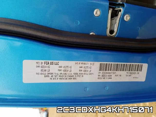 2C3CDXHG4KH715071 фото 2