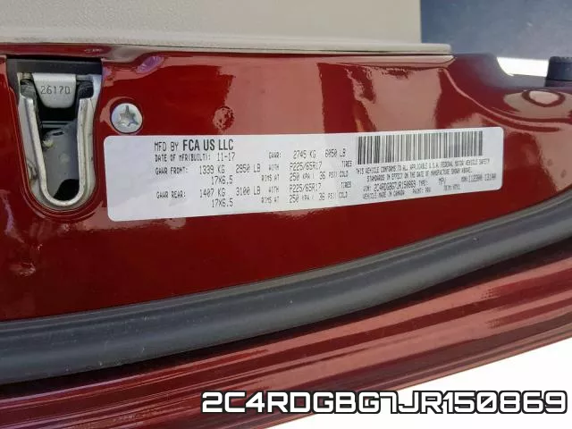 2C4RDGBG7JR150869 фото 2