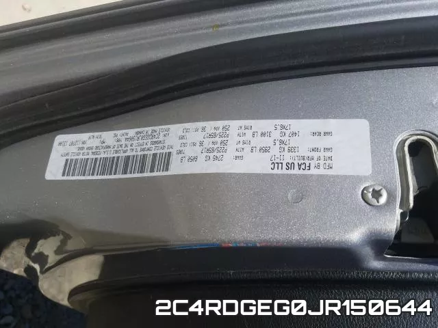 2C4RDGEG0JR150644 фото 2