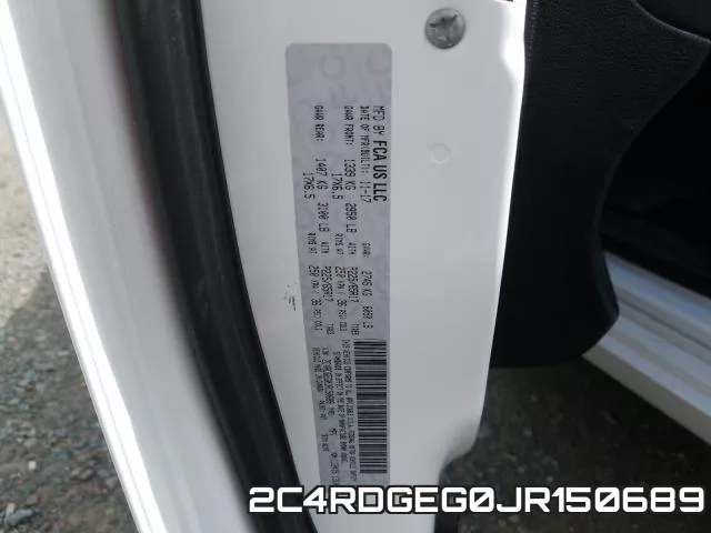 2C4RDGEG0JR150689 фото 2