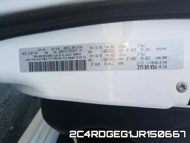 2C4RDGEG1JR150667 фото 2