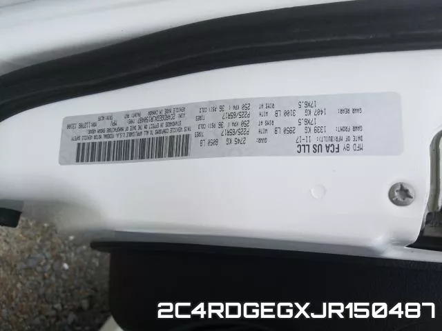 2C4RDGEGXJR150487 фото 2