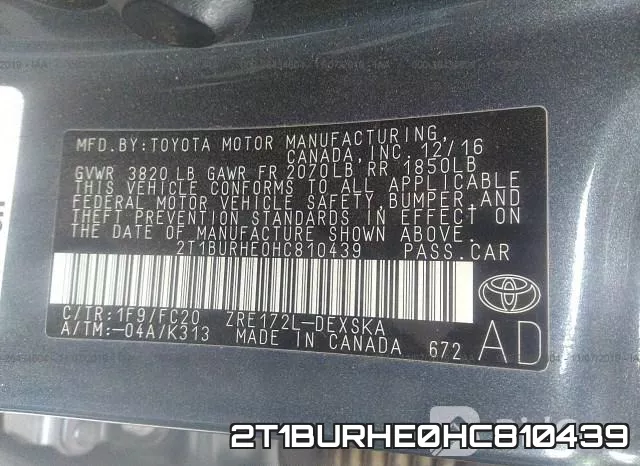 2T1BURHE0HC810439 фото 10