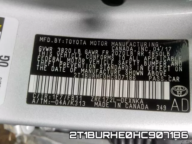 2T1BURHE0HC907186 фото 2