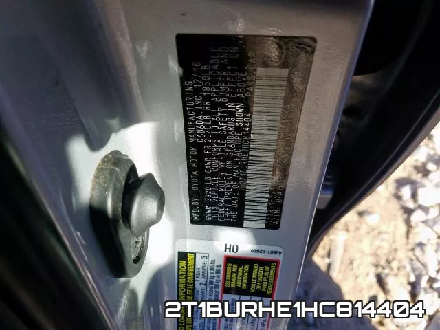 2T1BURHE1HC814404 фото 2