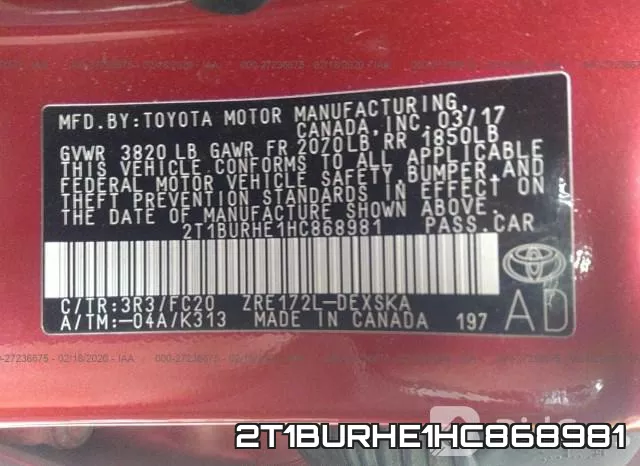 2T1BURHE1HC868981 фото 10