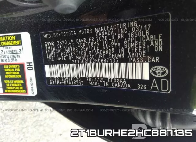 2T1BURHE2HC887135 фото 10