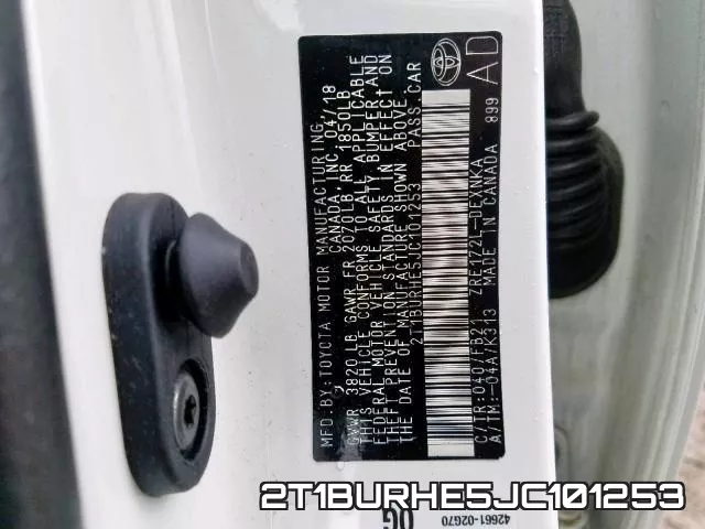 2T1BURHE5JC101253 фото 2