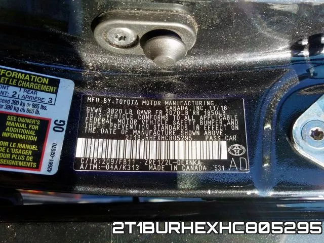 2T1BURHEXHC805295 фото 2