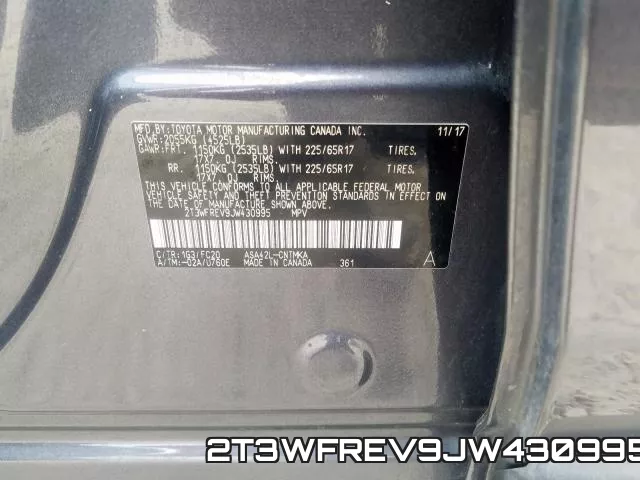 2T3WFREV9JW430995 фото 2