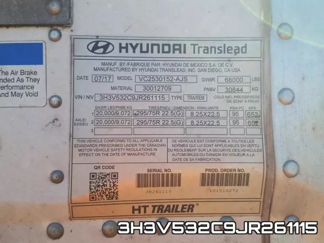 3H3V532C9JR261115 фото 2