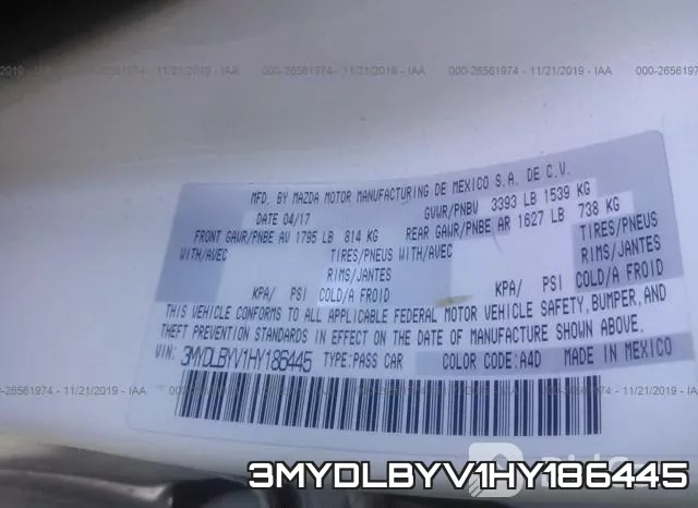 3MYDLBYV1HY186445 фото 10