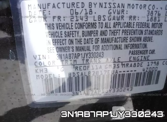 3N1AB7AP1JY330243 фото 10