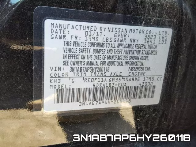 3N1AB7AP6HY260118 фото 2