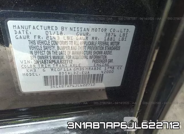 3N1AB7AP6JL622712 фото 10